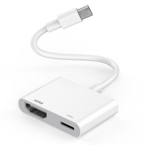 APT-[Certifié MFi] Adaptateur USB-C vers HDMI 4K@60Hz avec Port Charge Rapide 100W pour iPhone 16/16 Plus/16 Pro/16 Pro Max/15 Pro Max vers TV, Projecteur, Moniteur - Neuf