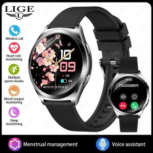 Lige Luxe 1.27 "Écran Hd Montre Intelligente Femmes Étanche Bluetooth Appel Femmes Bracelet Sport Moniteur De Santé Dames Smartwatch.Black. - Neuf