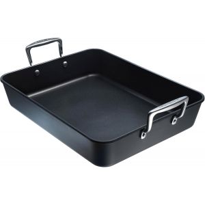 SUBZONAL-Plat &agrave; R&ocirc;tir Anti-Adh&eacute;rent en Fonte d'Aluminium, 35 x27 cm, Anthracite/Argent&eacute;,52104350010101 - Neuf