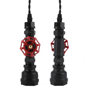 HJLIAN Plafonnier suspendu en fer noir de style moderne E27, 90-250 V - Neuf
