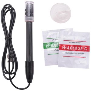1Pcs Ph-201 &Eacute;lectrode de laboratoire noire &Eacute;lectrode Capteur Connecteur Sonde Ph &Eacute;lectrode composite - Neuf