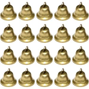20 Morceaux Petit Jingle Bells (Bronze Antique), Vintage Petit Jingle Bell Pour Mariage D&eacute;coration De Festival, De Cloche De No&euml;l Pour Les Arbres De No&euml;l, M&eacute;tal Jingle Bells Trousseau Jingle Bell, L - Neuf