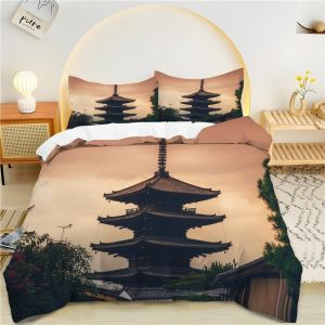 Housse De Couette X Brun, Architecture Parure De Lit Personnes Microfibre Doux Respiran Housse Couette Avec Fermeture &iquest;&iquest;Clair, Ensemble De Literie Avec Taie D'oreillers X Cm - Neuf