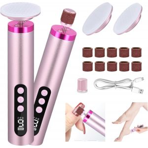 Checarzhn--No1-Rapeuse Pieds Électrique 2-In-1 Râpe Pieds Electrique Rechargeable Rape Pied En Verre Nano Ponceuse Pied Appareil De Pédicure Anti-Callosités Lime Electrique Pied Pour Éliminer Les Cal - Neuf