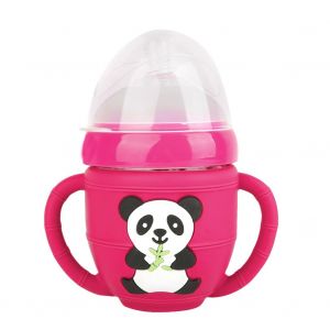 Biberon Anti-Explosion Sans Bpa, Goulot Large, Motif Panda, Rouge, 150 Ml - Neuf