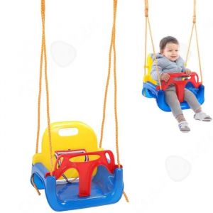 C Balan&ccedil;oire Pour Enfants Avec Corde Pr&eacute;-Mont&eacute;e 3 En 1 Balan&ccedil;oire De Jardin Pour Enfant Swing Set Pour L'ext&eacute;rieur Et L'int&eacute;rieur - Neuf