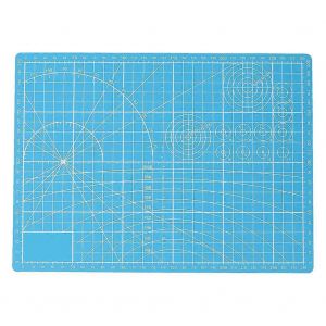 A4 Double Face Pvc Tapis De D&eacute;coupe Panneau Auto-Gu&eacute;rison Grille Lignes &Eacute;tudiant Artisanat Outil (Bleu) - Neuf