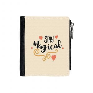 Portefeuille Restez magique Great Design_1279 Compact en Simili-Cuir PU Porte-Cartes avec Fermeture Éclair Multi-Poches Unisexe Homme/Femme/Ad - Neuf