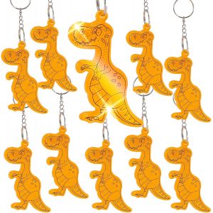 Kal-Kit Porte-Clés Pour Enfants Pendentif Réfléchissant Porte-Clés Réfléchissant Styles En Dinosaure Ange Trèfle Et Pentagramme Pour Enfants Animaux Marche Vélo Camping - Neuf