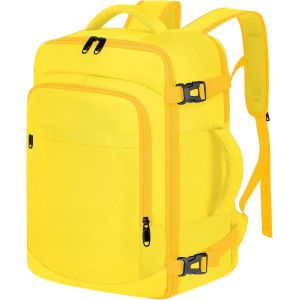 KALANKA-Baggage Cabine 40x20x25 pour Ryanair Bagage Cabine 40x30x20 pour Sous Siège Sac à Dos Voyage Cabine Avion 20L Femme Homme Sac à Dos pour Ordinateur Portable 14 Pouces Jaune - Neuf