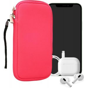 Housse Universelle Smartphone - Pochette De Protection 17,7 X 8,5 Cm Pour T&eacute;l&eacute;phone Portable Xxl - 7"" En N&eacute;opr&egrave;ne Rose Fluo[POP941988] - Neuf