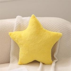 Cauc-Coussin D&eacute;coratif Pour Enfant - En Forme D'&eacute;toile - Doux Et Moelleux - En Forme De Lune Et De Nuage - En Peluche - Pour Chambre D'enfant - 38 Cm - &Eacute;toile Jaune - Neuf