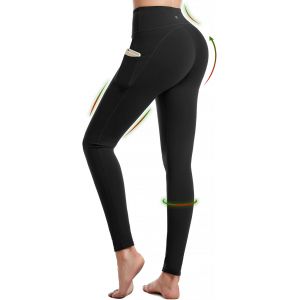 Ulteronixshop-Legging De Sport Femme Taille Haute, Leggings Pantalon Yoga Pants Fuseau Push Up, Legging Running Elastique Opaque Avec Poches Pour Pilates, Running, Fitness, Gym - Neuf