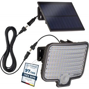Tianyi-Oktaplex Ede Projecteur Solaire &Agrave; Led Ext&eacute;rieur Avec D&eacute;tecteur De Mouvement Blanc Chaud 3000k Projecteur Ext&eacute;rieur Ip44 Applique Solaire D'ext&eacute;rieur Anthracite - Neuf
