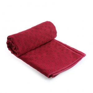 Tapis De Yoga Antiderapant En Microfibre, Serviette A Pois Prune, Absorbant La Transpiration Pour Le Sport, Le Fitness Et Les Exercices - Neuf