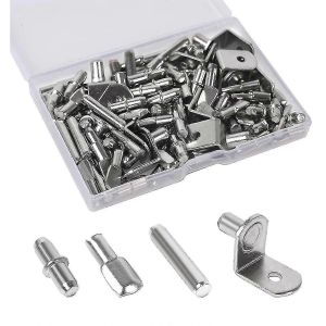 100pcs Pegs D'étagère Pour Étagères,4 Styles D'étagères Broches D'étagère Chevilles D'étagère D'armoire De Cuisine,Supports D'étagère Chevilles,Chevilles D'étagère - Neuf