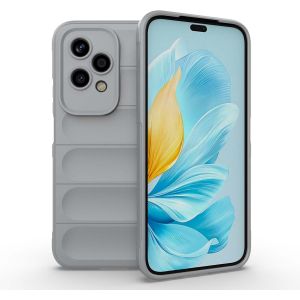 Kal-Coque Pour Huawei Honor 200 Lite, Étui Antichoc Élégant Flexible Protecteur En Tpu Résistant Aux Chocs Housse Case Avec Doublure En Tissu. Gris Clair - Neuf