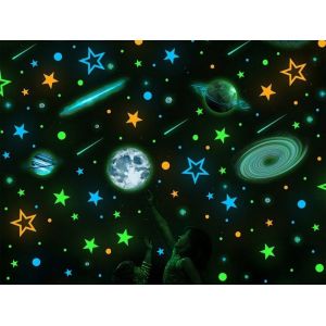 Kit De Stickers Muraux &Eacute;toiles Phosphorescentes, Autocollants Pour D&eacute;coration De Chambre D'enfant - Neuf