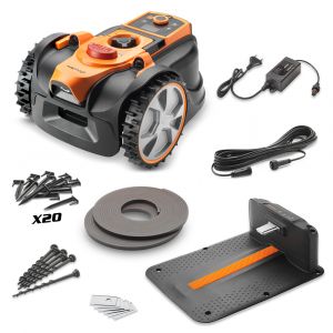 Robot tondeuse autonome 24V sans fil p&eacute;rim&eacute;trique avec station de charge - Max 500m&sup2; - Neuf