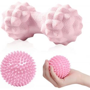Kal-Balles Hérisson Pour Réflexologie, Balle Massage Pied, Balle Hérisson, Balle De Massage, Balle De Fascia Pour Les Pieds, Accessoires De Massage,Boule Massage (Rose, A) - Neuf