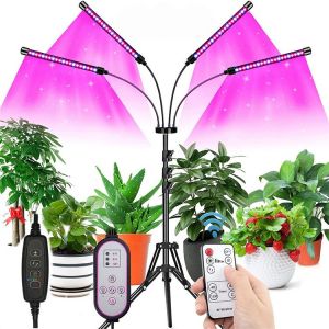 Lampe De Croissance Pour Plantes À Trépied 120 Led À Spectre Rouge Et Bleu - Neuf