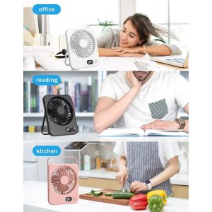 Ventilateur Usb,Mini Ventilateur Portable,Ventilateur Bureau,Ventilateur Mouche Table,Ventilateur Rechargeable,Ventilateur Usb Silencieux,5 Vitesse Pour La Chambre, Bureau,Table,Cuisine Mini - Neuf