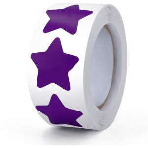 Lot De 500 Autocollants En Forme D'étoiles Violettes-2,5 Cm-Petites Étoiles Autocollantes-Décoration Pour Enfants,Enseignants Et Affaires - Neuf