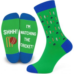Jgd-Chaussettes De Cricket Fantaisie Pour Homme | Taille 39-46 - Chaussettes Amusantes En Coton Pour Homme | Cadeau De No&euml;l Secret Pour La F&ecirc;te Des P&egrave;res Pour Les Amateurs De Sport, Cricket - Neuf