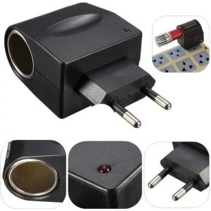 Tempsa Eu Prise Secteur Ac 220v A Dc 12v Voiture Allume Cigare Chargeur Adaptateur - Neuf
