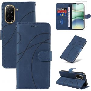 JGD-Coque Compatible avec Xiaomi Redmi A5 4G EU Version (Pas pour Global Version) avec 1 Pi&egrave;ce Protection &Eacute;cran en Verre Tremp&eacute;, Housse PU Cuir &agrave; Rabat Flip, &Eacute;tui Support et Portefeuille (Bleu) - Neuf