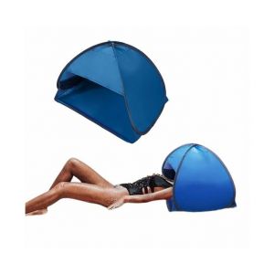 Tente De Plage Compacte Avec Protection Uv - Mini Abri Appui-Tête Bleu Pour Une Détente En Plein Air Et Une Installation Facile - Neuf