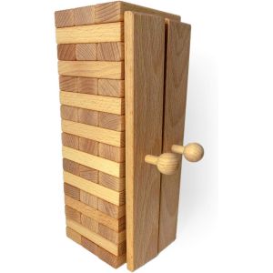 ChenQuanSarl-Empilement Aide &Agrave; La Reconstruction De La Tour Incl. H&ecirc;tre Sac En Coton Avec Des Jouets En Bois Haut De Gamme Raffin&eacute;e De L'Huile De Noix De L'Allemagne - Neuf