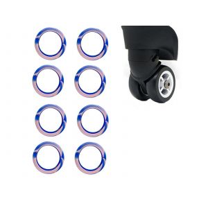 Enjoliveurs de roues en silicone pour valises &agrave; double roue - Lot de 8 - Rose - Neuf