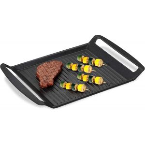 Ulteronixshop-Plaque de barbecue, four &agrave; gaz et &eacute;lectrique, pour grillades, l&eacute;gumes et poisson; antiadh&eacute;sive, lxP 23x26cm - Neuf