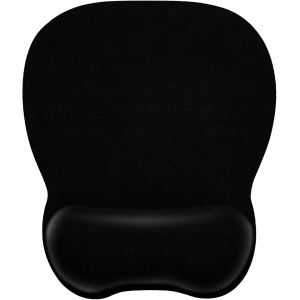 KALANKA-Tapis de Souris avec Repose-Poignet Ergonomique, 4mm Mousepad avec Remplissage en Mousse à Mémoire, Texturée Résistant à Usure Lavable, Mouse Pad pour PC, Ordinateur, Travail, Bureau, Noir - Neuf