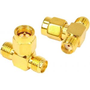 Adaptateur Sma Mâle Vers Double Femelle-Connecteur Rf Triple T À 3 Voies Pour Câble D'extension Antenne Wifi Fpv Drone-Marque Générale - Neuf