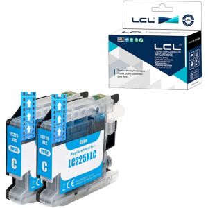 ERYI-Cartouche D'Encre Compatible Lc225Xl Lc225 Lc225Xlc (2Cyan) Remplacement Pour Brother Mfc-J4420Dw/J4620Dw/J4625Dw Dcp-J4120Dw, Mfc-J5320Dw/J5620Dw/J5625Dw/ J5720Dw - Neuf