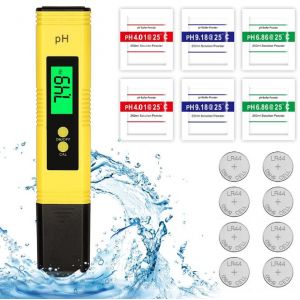 Électronique de PH Testeur LCD Numérique de la Qualité de l'Eau Testeur Automatique de la Fonction d'Étalonnage et de 0.00-14.00 Numérique Portable PH-Mètre PH-Mètre Numérique de Poche - Neuf