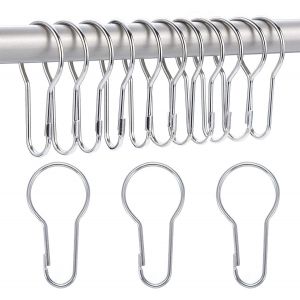 Lot De 36 Anneaux De Rideau De Douche Avec Crochets De Suspension Pour Le Tri Et L'organisation - Neuf