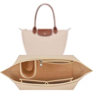 TIANYI-Organiseur pour sac Longchamp M, organiseur de sacs pour Longchamp Pliage M, organiseur pour sac à main Longchamp Pliage M, organiseur de sac à main en feutre multi-poches pour Longchamp - Neuf