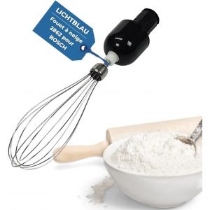 Fouet2862 avec entra&icirc;neur 657378 pour plongeant 12019198 pour batteur &agrave; main Bosch I Fouet de rechange pour entre autres MS6B MS6C MSM6S I Accessoire robot de cuisine Bosch - Neuf