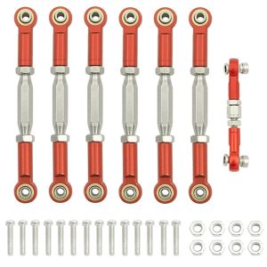 Ensemble De Tringlerie De Bielle De Lien De Carrossage En M&eacute;tal Pour Slash Vxl 2wd Stampede Hoss 1/10 Rc Pi&egrave;ces De Mise &Agrave; Niveau De La Voiture Rouge - Neuf