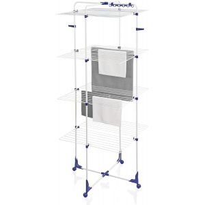 KGABERY-Classic Tower 450 Séchoir Tour Acier Inoxydable/Polypropylène Blanc 68,5x6,5x171,5 Cm - Neuf