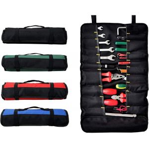 Sac à outils pliable à 28 poches (vert), sac de rangement pour outils, rouleau de tournevis pour usage extérieur - Neuf