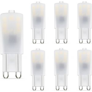Kalanka-Noobibaba Ampoule Led G9, G9 Led 2,5w Équivalent 25w Lampe Halogène, Blanc Froid 6000k Non Dimmable, 220-240 V Ca 6-Unités - Neuf