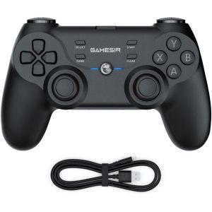 T3s Manette pc sans Fil, 2.4G Manette sans Fil Contr&ocirc;leur de Jeu Joystick, Turbo et Dual Vibration et Compatible pour PC, T&eacute;l&eacute;phones Android et iOS iPhone, Android Smart TV, TV Box - Neuf