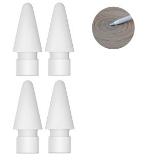 Embouts de rechange pour Apple Pencil [universels pour 1ère et 2ème génération] - Lot de 4 embouts de stylet blancs pour iPad - Neuf