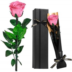 Rose Eternelle Pr&eacute;serv&eacute;e, Fleurs Roses Cadeau Femme, Idee Rosee Pr&eacute;sentu200bu200b pour Elle Maman Amie &Eacute;pouse S?ur Mamie, Cadeaux Amour Fete des Meres, Saint-Valentin, Anniversaire, Noel - Neuf