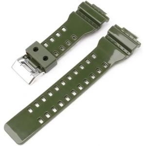 Kal-16mm Bracelet De Montre De Remplacement En Résine Naturelle Pour Montre Pour Homme - Compatible Avec Modèles G-Shock Ga-100/110/140/200/400/700 Gd-100 G-8900 Gw-8900 - Neuf
