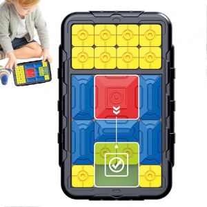 Puzzle Coulissant Pour Enfants, Jouet Sensoriel À 500 Niveaux, Jeu De Mémoire, Puzzle Magnétique De Patience, Jouet Éducatif, Jeu De Blocs Coulissants, Voyage, Extérieur, Famille, Noir - Neuf